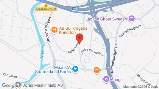 Bostadsrätter till salu i Borås - kort over placeringen