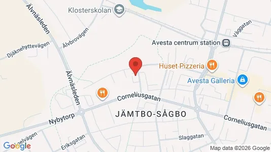 Bostadsrätter till salu i Avesta - kort over placeringen