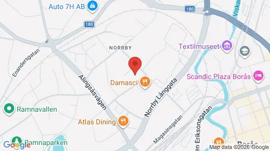 Lägenheter till salu i Borås - kort over placeringen