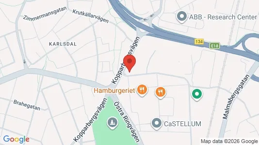 Bostadsrätter till salu i Västerås - kort over placeringen