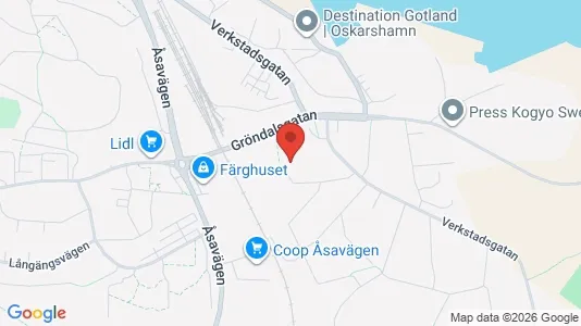 Lägenheter till salu i Oskarshamn - kort over placeringen