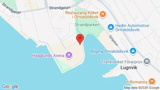 Bostadsrätter till salu i Örnsköldsvik - kort over placeringen