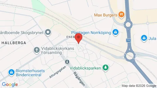 Bostadsrätter till salu i Norrköping - kort over placeringen