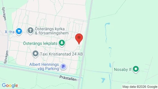 Lägenheter att hyra i Kristianstad - kort over placeringen