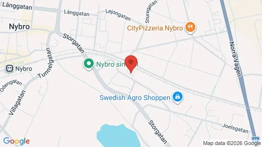 Lägenheter till salu i Nybro - kort over placeringen