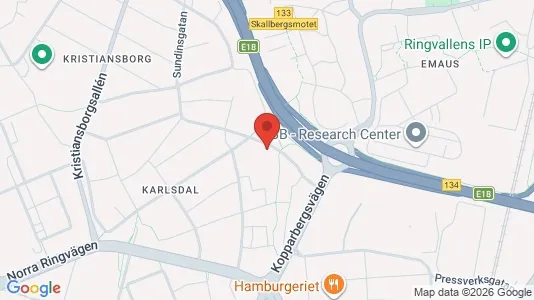 Bostadsrätter till salu i Västerås - kort over placeringen