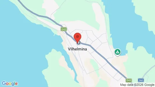 Hus till salu i Vilhelmina - kort over placeringen
