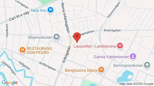 Lägenheter till salu i Landskrona - kort over placeringen