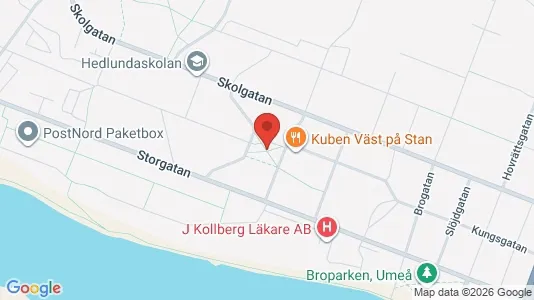 Lägenheter till salu i Umeå - kort over placeringen
