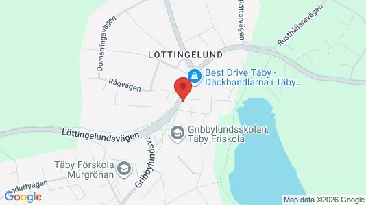 Lägenheter till salu i Täby - kort over placeringen