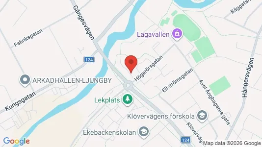 Lägenheter att hyra i Ljungby - kort over placeringen