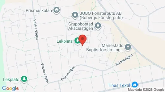 Bostadsrätter till salu i Mariestad - kort over placeringen