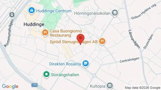 Lägenheter till salu i Huddinge - kort over placeringen