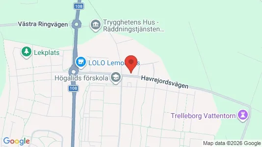 Bostadsrätter till salu i Trelleborg - kort over placeringen