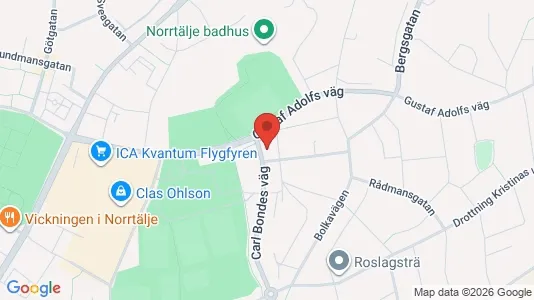 Bostadsrätter till salu i Norrtälje - kort over placeringen