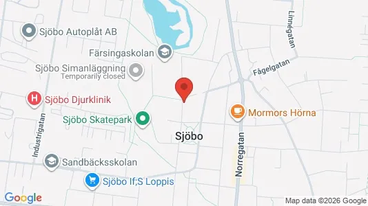 Lägenheter till salu i Sjöbo - kort over placeringen