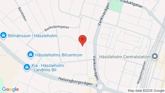 Bostadsrätter till salu i Hässleholm - kort over placeringen