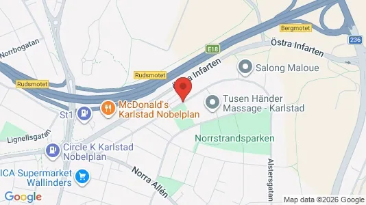 Bostadsrätter till salu i Karlstad - kort over placeringen