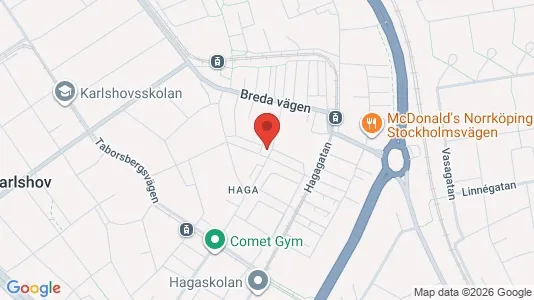 Lägenheter att hyra i Norrköping - kort over placeringen
