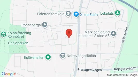 Bostadsrätter till salu i Eslöv - kort over placeringen