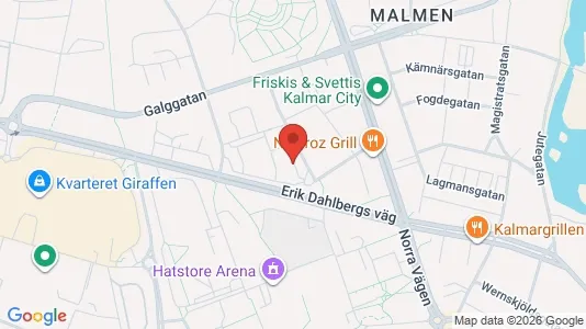 Lägenheter till salu i Kalmar - kort over placeringen