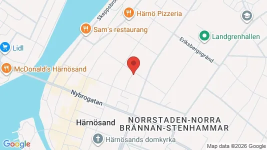 Lägenheter till salu i Härnösand - kort over placeringen