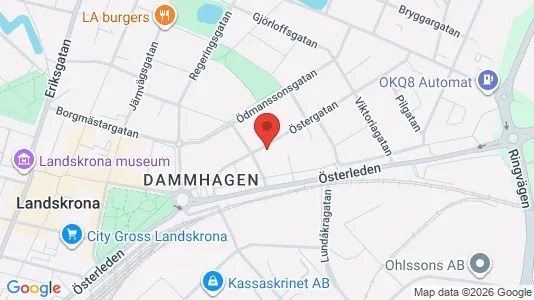 Lägenheter att hyra i Landskrona - kort over placeringen