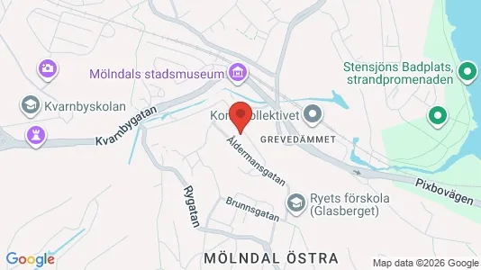 Lägenheter till salu i Mölndal - kort over placeringen