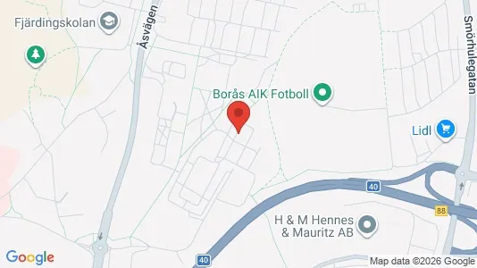 Lägenheter att hyra i Borås - kort over placeringen
