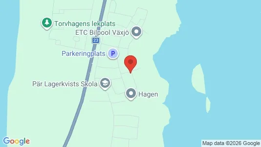 Lägenheter till salu i Växjö - kort over placeringen