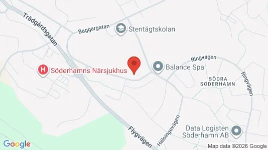 Bostadsrätter till salu i Söderhamn - kort over placeringen