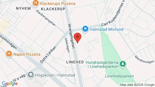 Bostadsrätter till salu i Halmstad - kort over placeringen