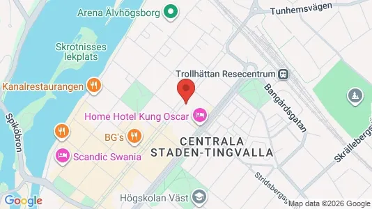 Bostadsrätter till salu i Trollhättan - kort over placeringen