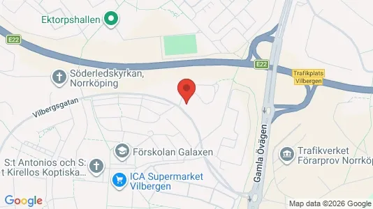 Lägenheter att hyra i Norrköping - kort over placeringen
