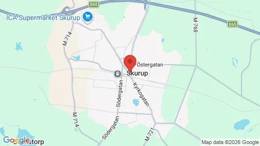 Lägenheter till salu i Skurup - kort over placeringen