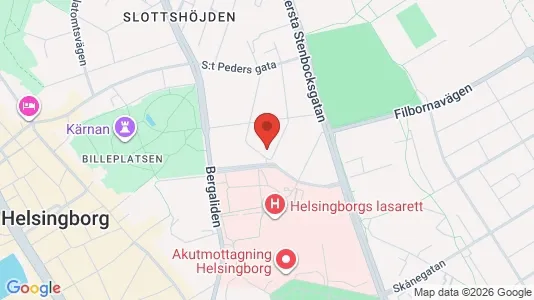 Lägenheter till salu i Helsingborg - kort over placeringen