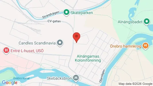 Bostadsrätter till salu i Örebro - kort over placeringen