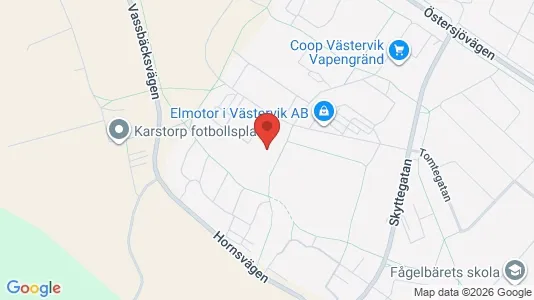 Bostadsrätter till salu i Västervik - kort over placeringen