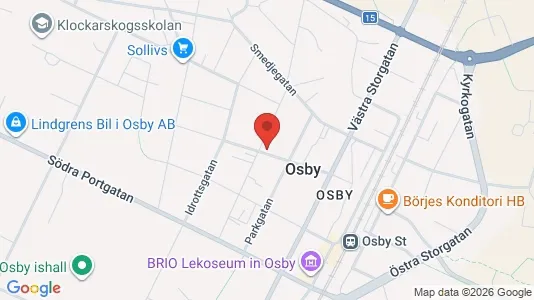 Bostadsrätter till salu i Osby - kort over placeringen