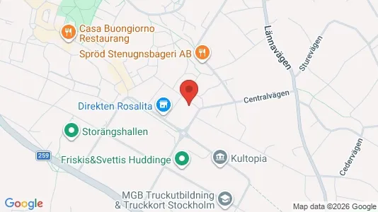 Lägenheter till salu i Huddinge - kort over placeringen