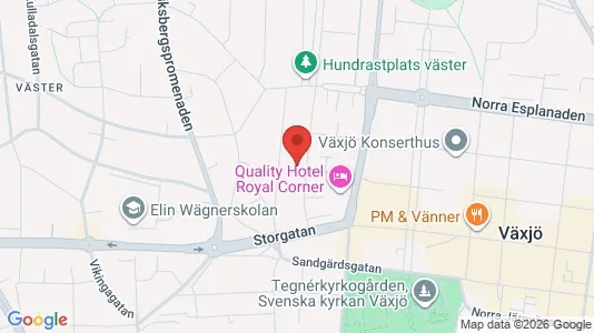 Lägenheter till salu i Växjö - kort over placeringen