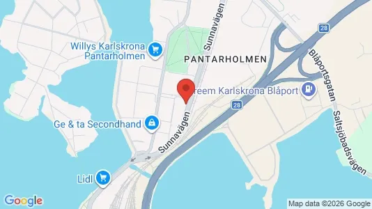 Bostadsrätter till salu i Karlskrona - kort over placeringen