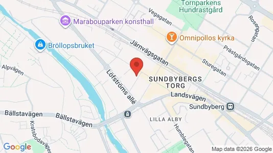 Lägenheter till salu i Sundbyberg - kort over placeringen