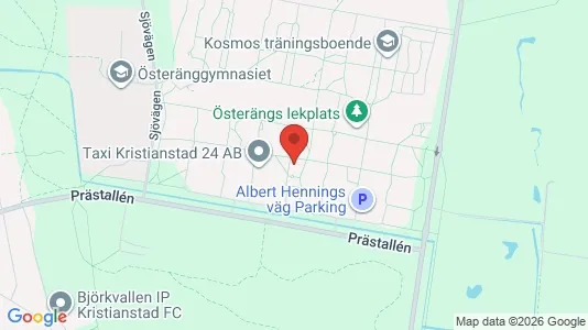 Lägenheter att hyra i Kristianstad - kort over placeringen