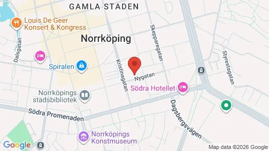 Lägenheter att hyra i Norrköping - kort over placeringen