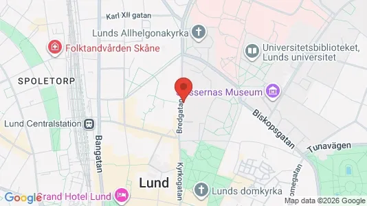 Bostadsrätter till salu i Lund - kort over placeringen