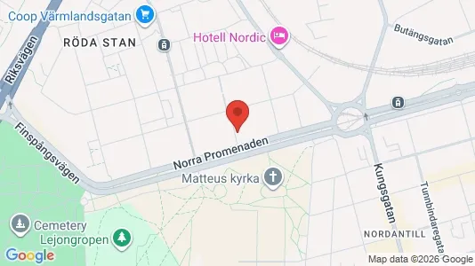 Lägenheter att hyra i Norrköping - kort over placeringen
