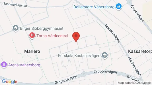 Lägenheter till salu i Vänersborg - kort over placeringen