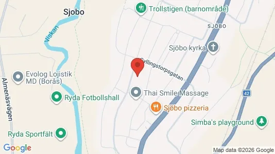 Bostadsrätter till salu i Borås - kort over placeringen