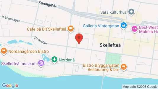 Lägenheter att hyra i Skellefteå - kort over placeringen